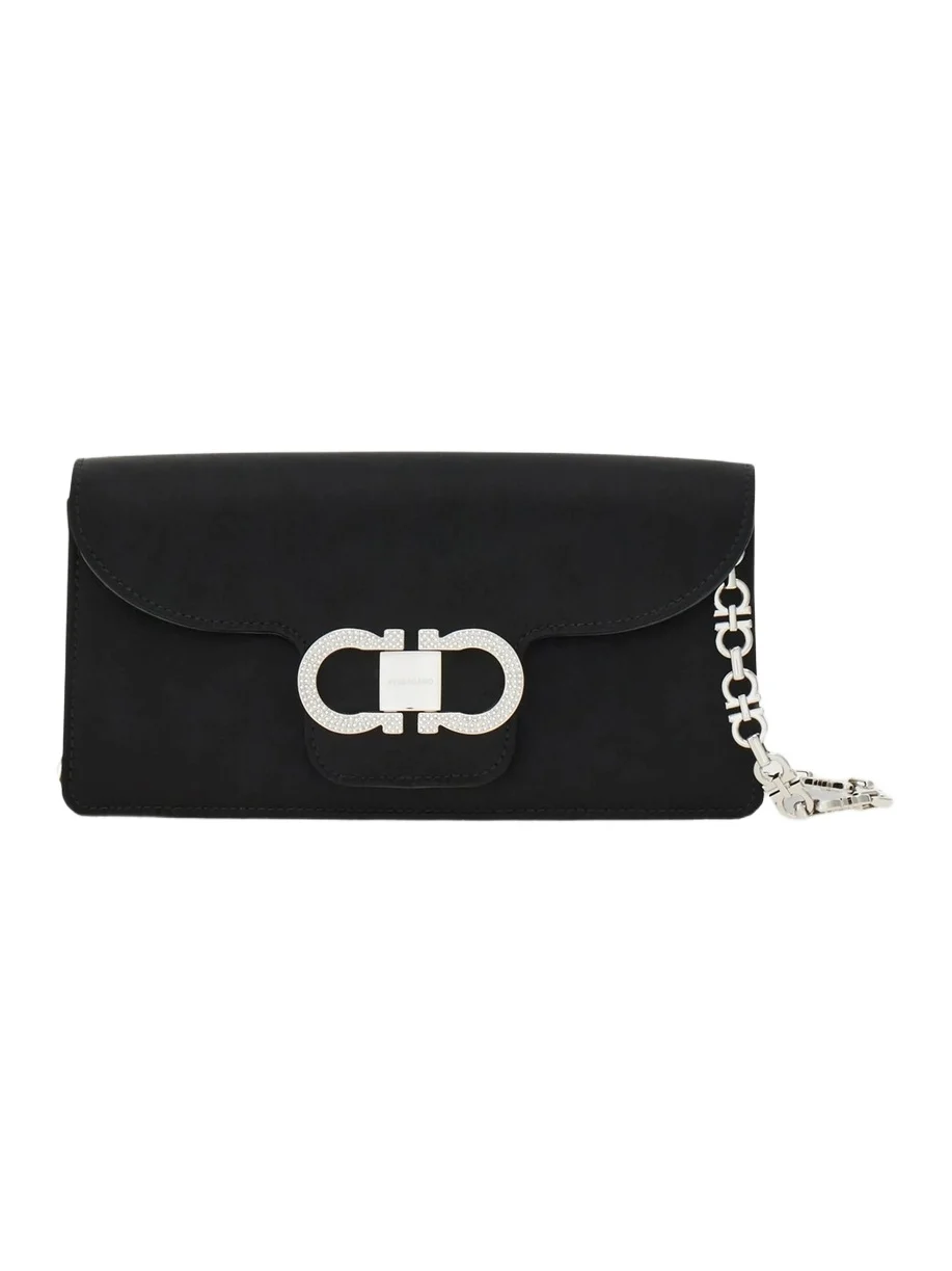 Women's Double Gancio Mini Satin Convertible Shoulder Bag