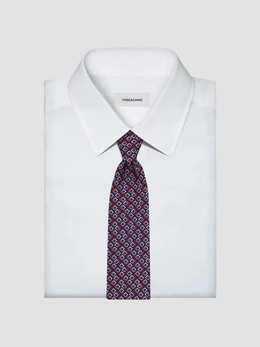 Ferragamo Men's Dea Good-Luck Print Silk Tie | Thumbnail 2 Ferragamo Men's Dea Good-Luck Print Silk Tie | Thumbnail 2