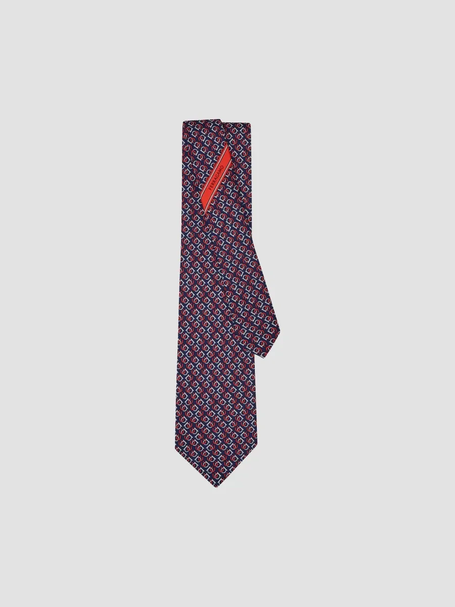 Ferragamo Men's Dea Good-Luck Print Silk Tie | Thumbnail 3 Ferragamo Men's Dea Good-Luck Print Silk Tie | Thumbnail 3