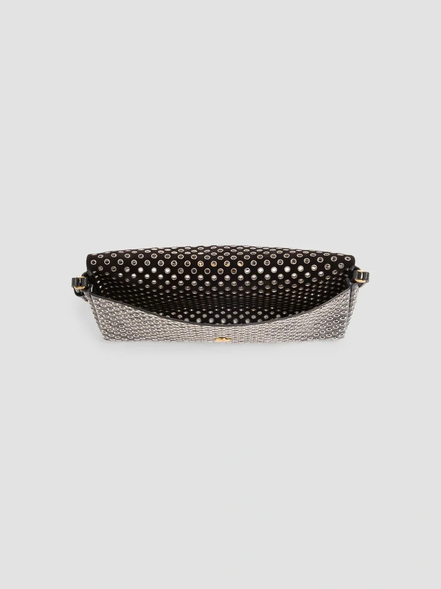 Valentino Women's Devain Small Shoulder Bag with Eyelets - Black | Thumbnail 6 Valentino Women's Devain Small Shoulder Bag with Eyelets - Black | Thumbnail 6