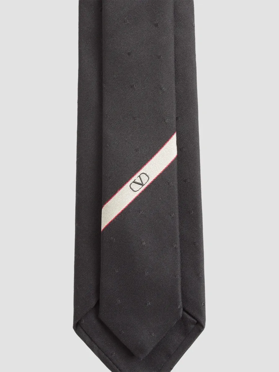 Valentino Men's Cotton Tie | Thumbnail 3 Valentino Men's Cotton Tie | Thumbnail 3