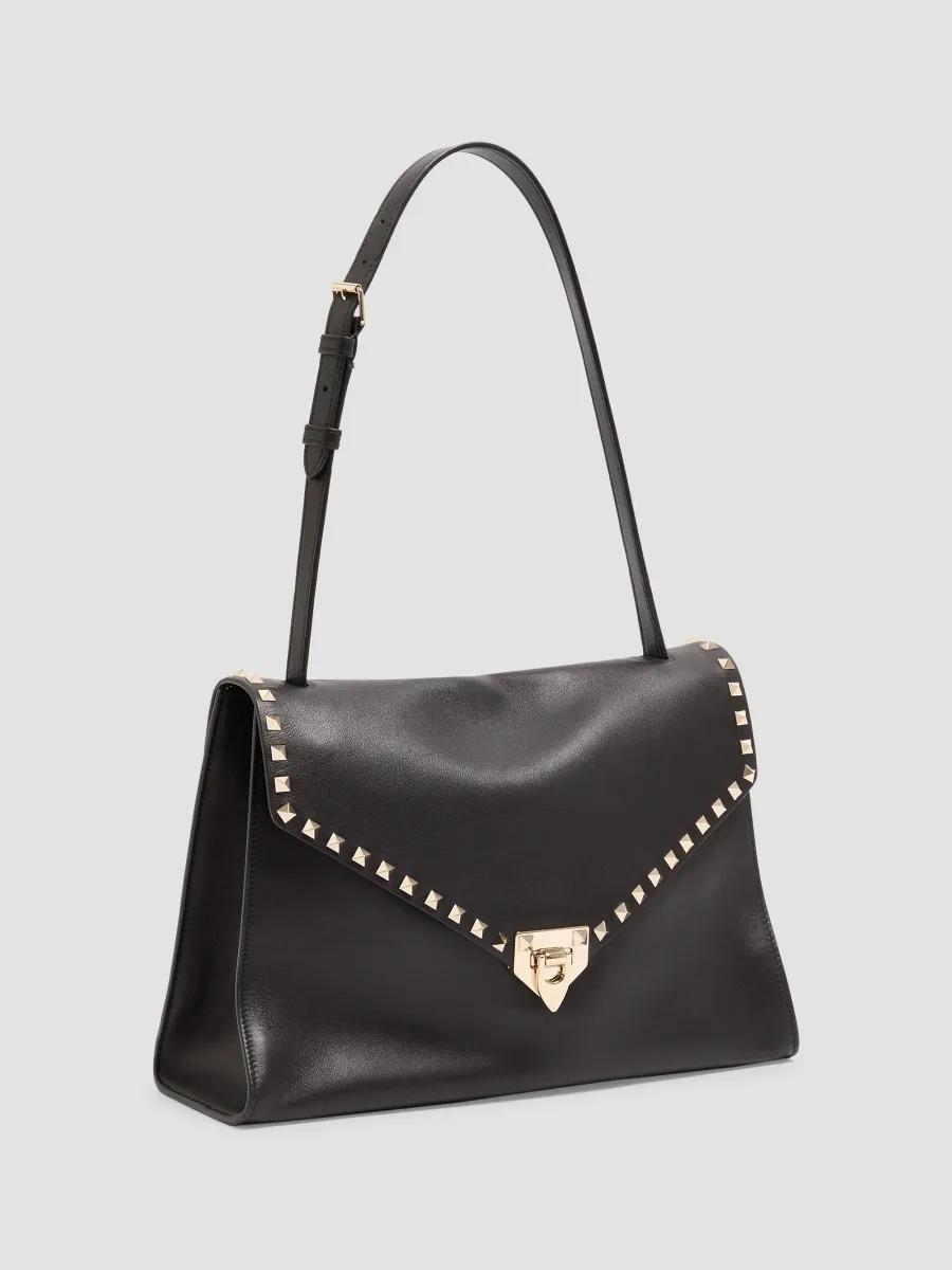 Valentino Women's Rockstud Maxxing Medium Shoulder Bag in Smooth Calfskin - Black | Thumbnail 3 Valentino Women's Rockstud Maxxing Medium Shoulder Bag in Smooth Calfskin - Black | Thumbnail 3