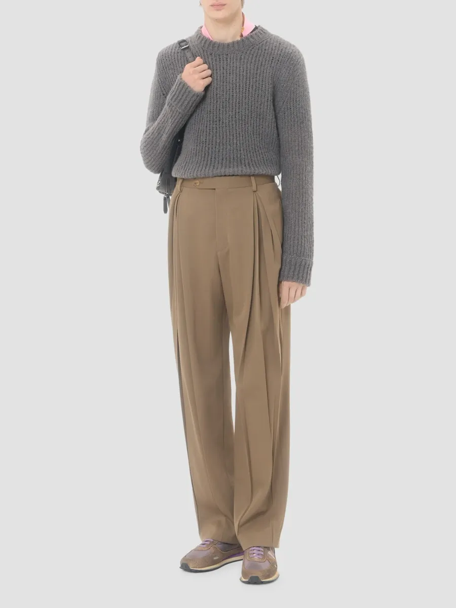 Valentino Men's Sweater in Wool and Nylon Blend with Studded Leather Loop | Thumbnail 2 Valentino Men's Sweater in Wool and Nylon Blend with Studded Leather Loop | Thumbnail 2