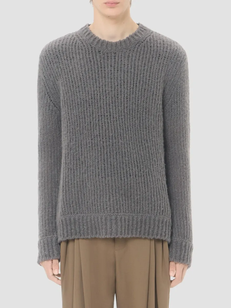 Valentino Men's Sweater in Wool and Nylon Blend with Studded Leather Loop | Thumbnail 3 Valentino Men's Sweater in Wool and Nylon Blend with Studded Leather Loop | Thumbnail 3