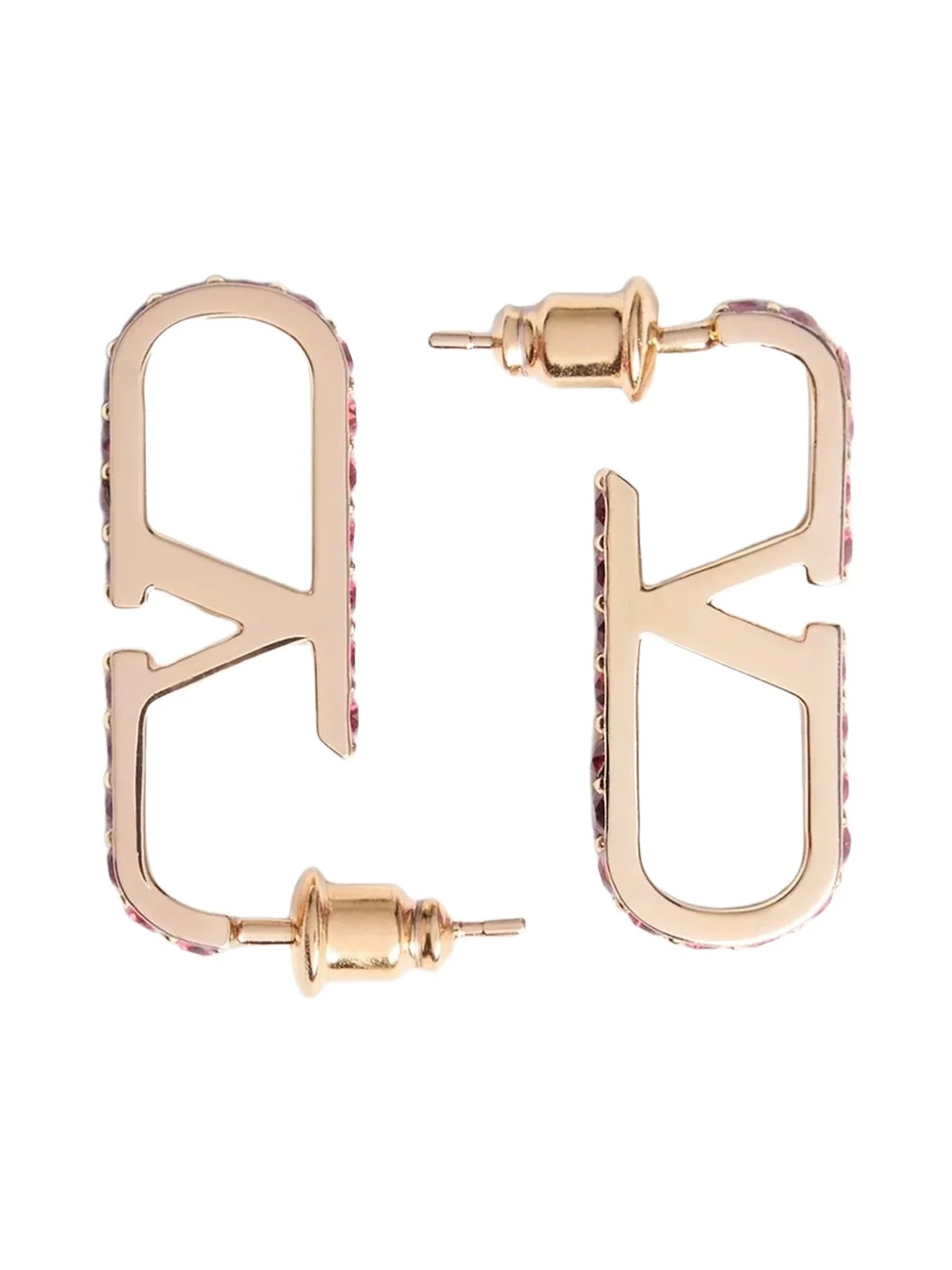 Women's VLogo Signature Earrings in Metal with Swarovski Crystals - Gold Multicolor Women's VLogo Signature Earrings in Metal with Swarovski Crystals - Gold Multicolor
