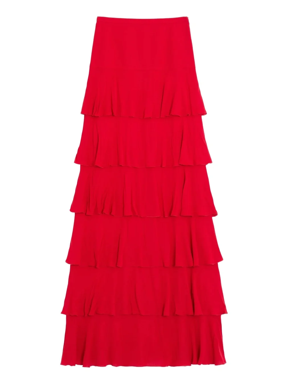 Women's Long Georgette Skirt with Ruffles - Paris