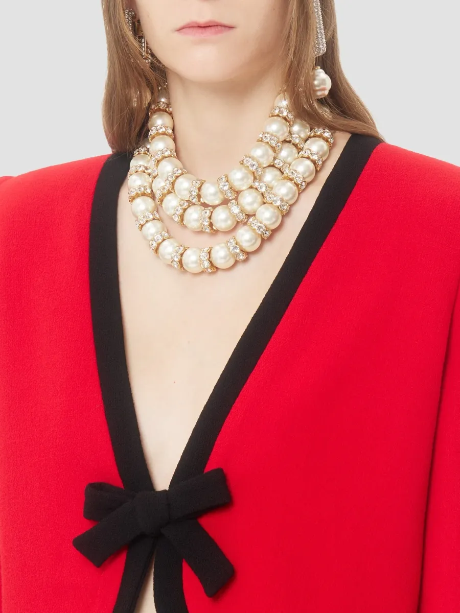 Valentino Women's Hypergoutte Necklace in Metal, Beads and Crystals - Gold Multicolor | Thumbnail 2 Valentino Women's Hypergoutte Necklace in Metal, Beads and Crystals - Gold Multicolor | Thumbnail 2