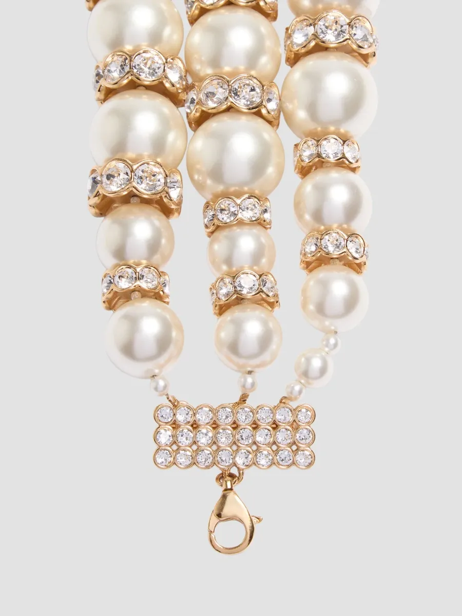 Valentino Women's Hypergoutte Necklace in Metal, Beads and Crystals - Gold Multicolor | Thumbnail 5 Valentino Women's Hypergoutte Necklace in Metal, Beads and Crystals - Gold Multicolor | Thumbnail 5