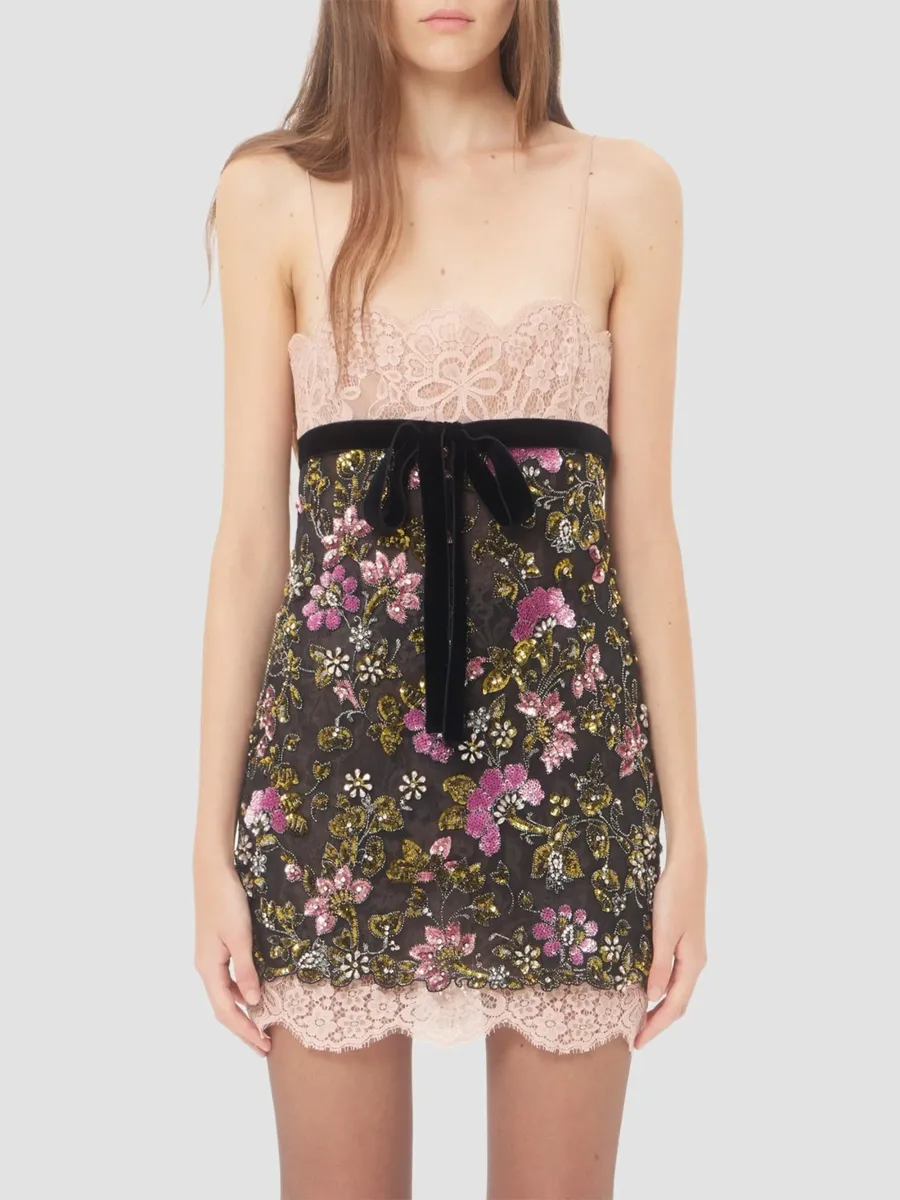 Valentino Women's Short Embroidered Organza Dress | Thumbnail 3 Valentino Women's Short Embroidered Organza Dress | Thumbnail 3
