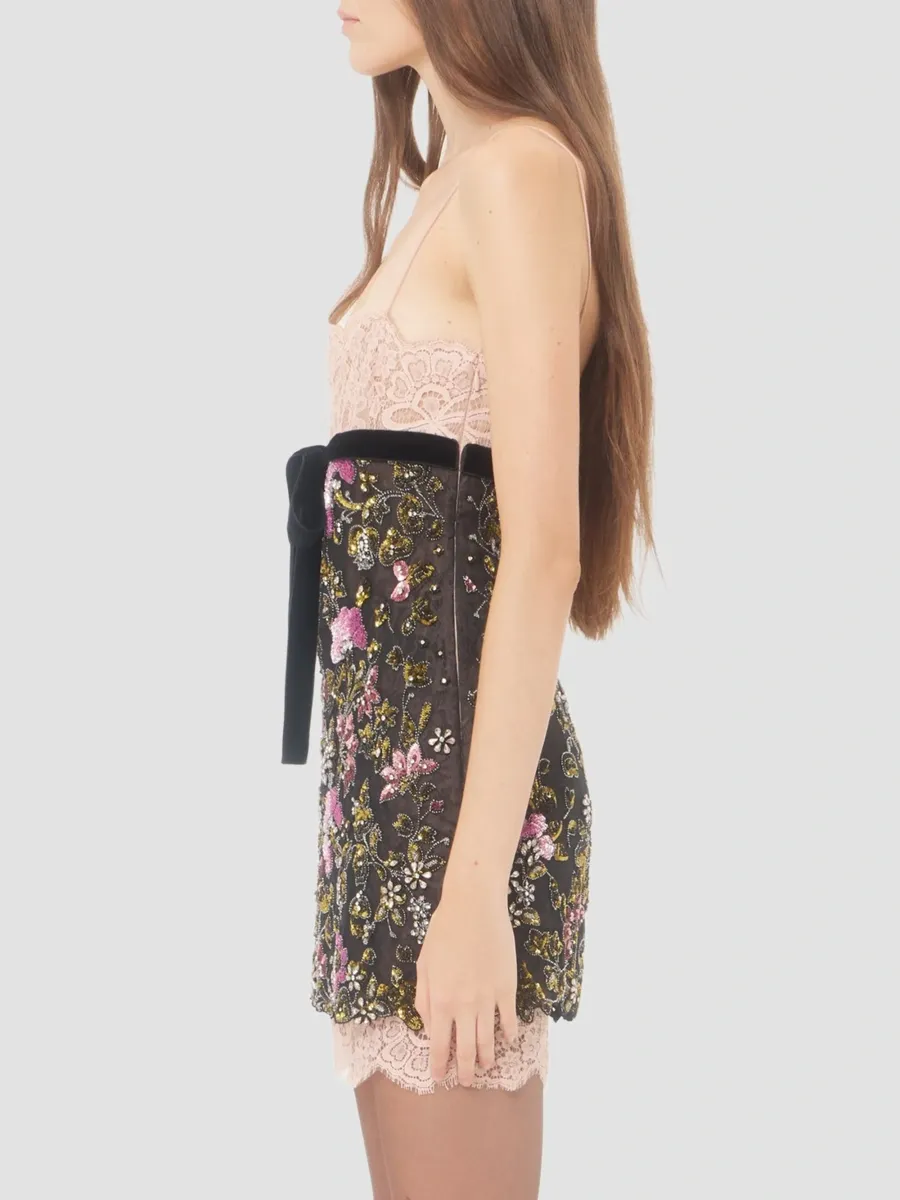 Valentino Women's Short Embroidered Organza Dress | Thumbnail 4 Valentino Women's Short Embroidered Organza Dress | Thumbnail 4