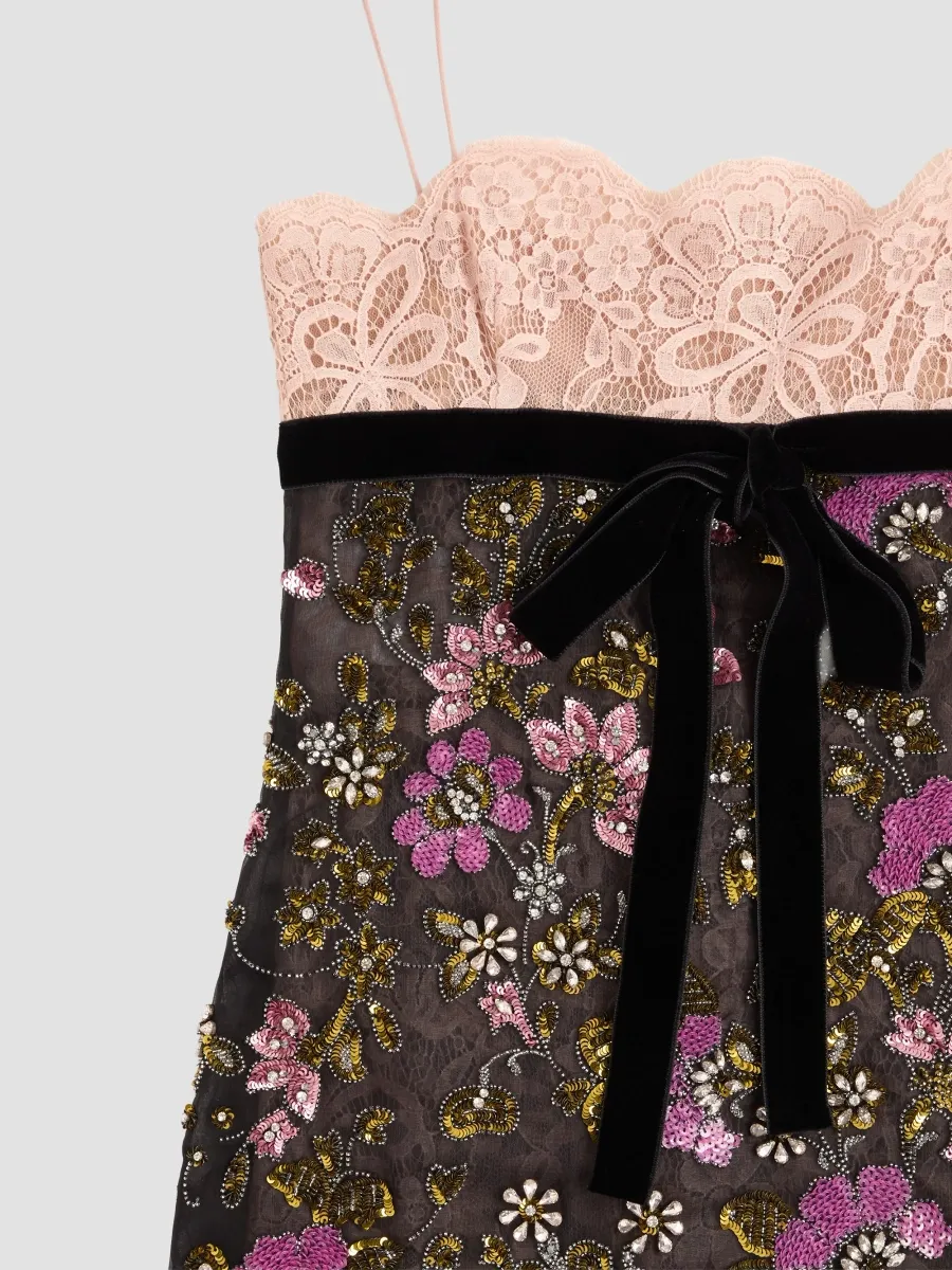 Valentino Women's Short Embroidered Organza Dress | Thumbnail 7 Valentino Women's Short Embroidered Organza Dress | Thumbnail 7
