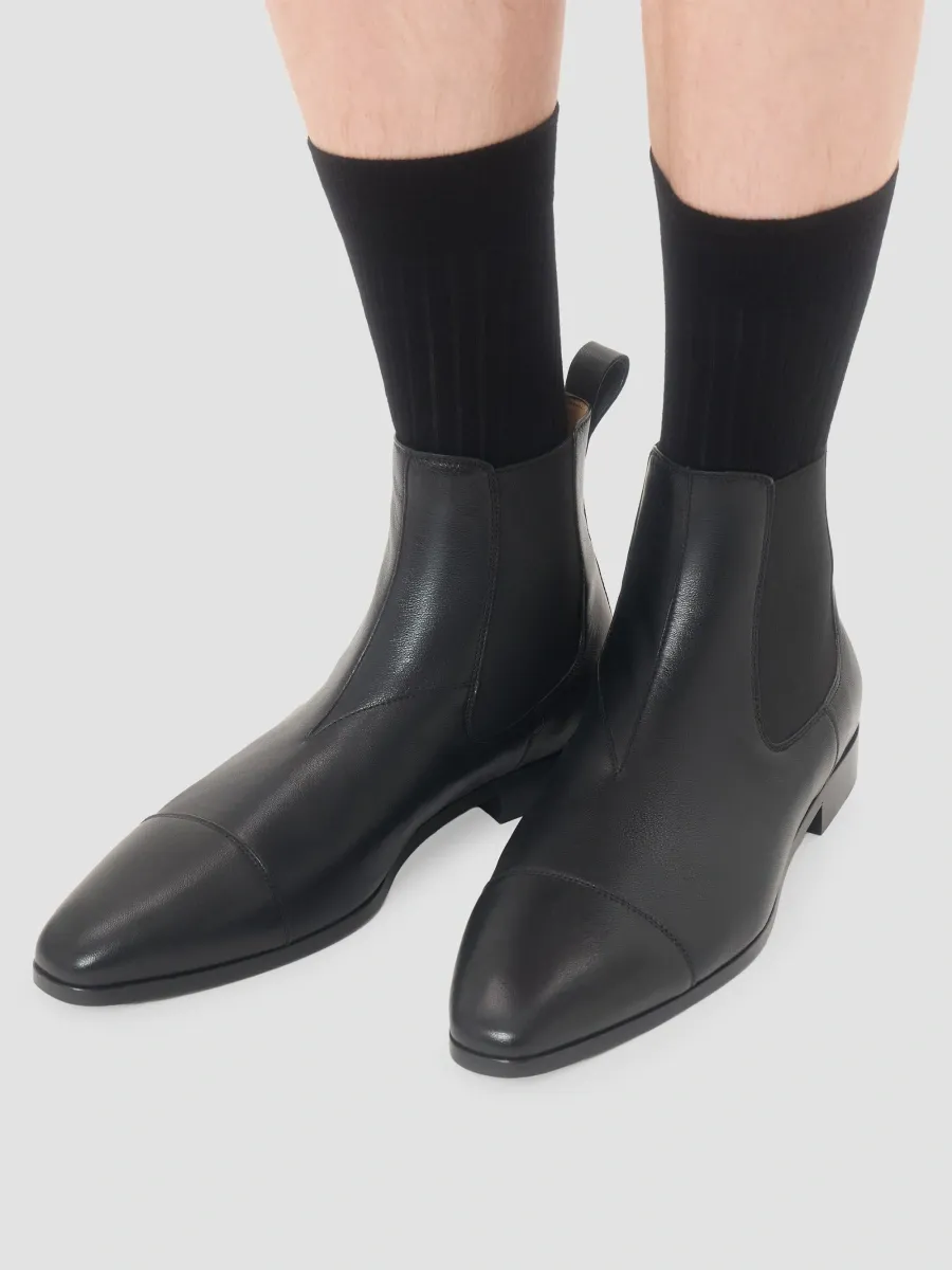 Valentino Men's Mockers Ankle Boots in Kidskin - Black | Thumbnail 7 Valentino Men's Mockers Ankle Boots in Kidskin - Black | Thumbnail 7