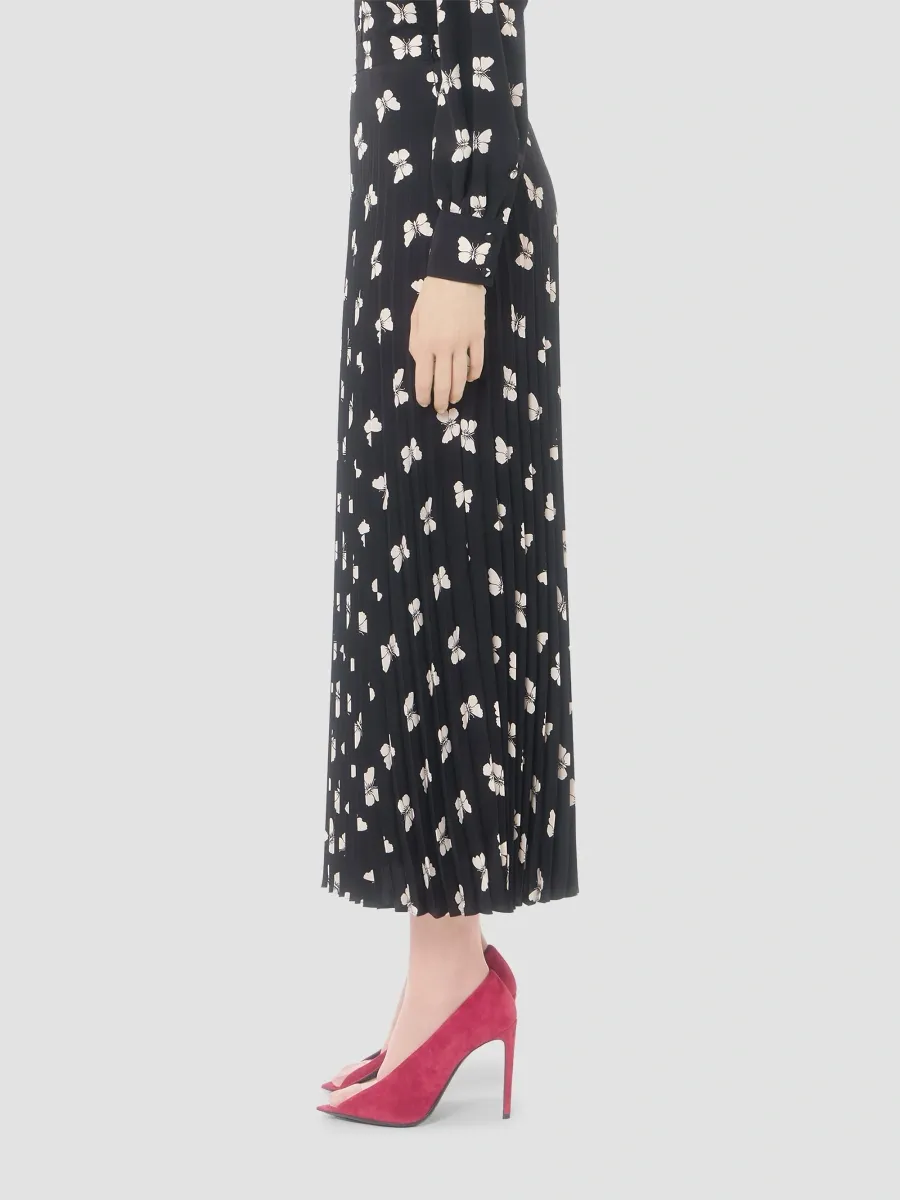 Valentino Women's Midi Skirt in Butterflow Print Crepe De Chine | Thumbnail 4 Valentino Women's Midi Skirt in Butterflow Print Crepe De Chine | Thumbnail 4