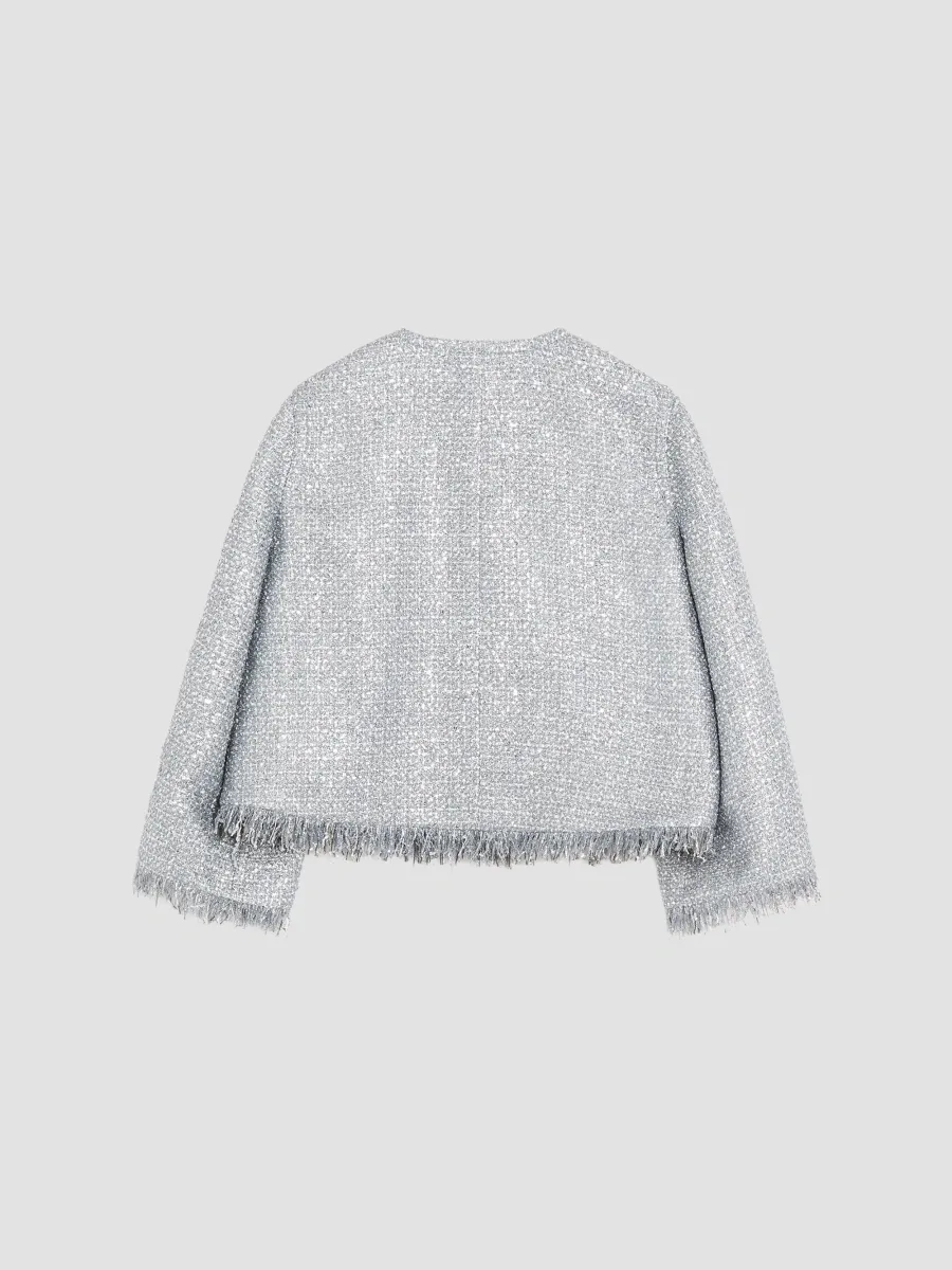 Valentino Women's Caban in Lurex Basket Weave | Thumbnail 2 Valentino Women's Caban in Lurex Basket Weave | Thumbnail 2