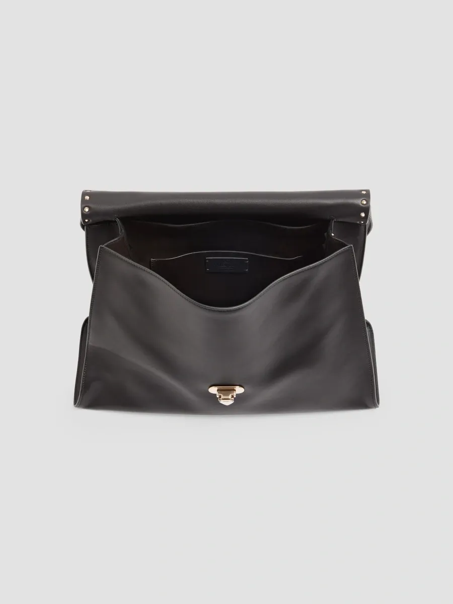 Valentino Women's Rockstud Maxxing Large Shoulder Bag in Smooth Calfskin - Black | Thumbnail 5