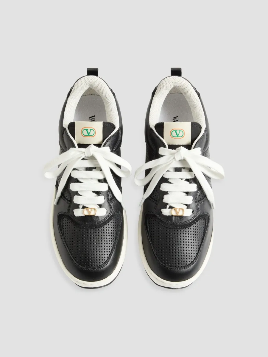 Valentino Men's Riseone Sneakers in Nappa Calfskin - Black | Thumbnail 4 Valentino Men's Riseone Sneakers in Nappa Calfskin - Black | Thumbnail 4
