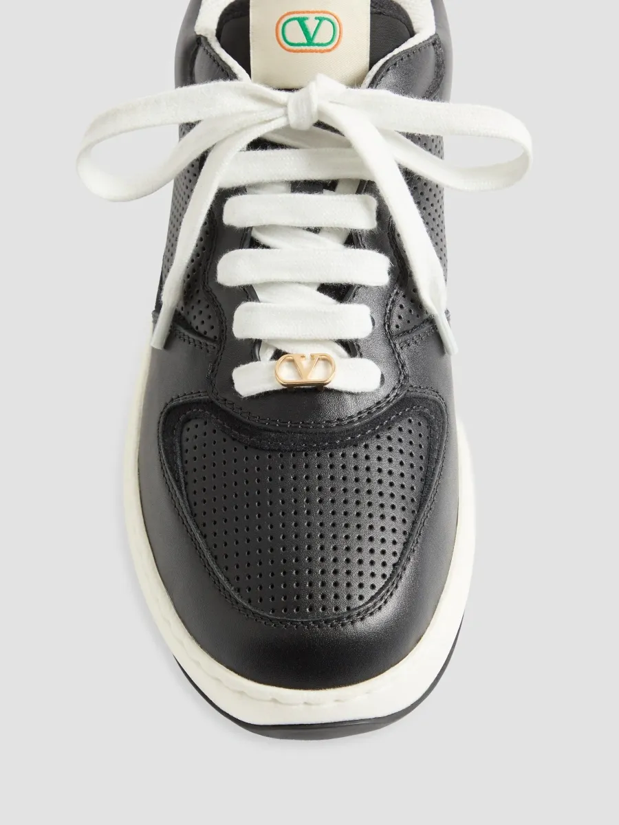 Valentino Men's Riseone Sneakers in Nappa Calfskin - Black | Thumbnail 5 Valentino Men's Riseone Sneakers in Nappa Calfskin - Black | Thumbnail 5