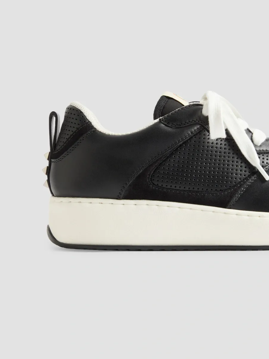 Valentino Men's Riseone Sneakers in Nappa Calfskin - Black | Thumbnail 6 Valentino Men's Riseone Sneakers in Nappa Calfskin - Black | Thumbnail 6