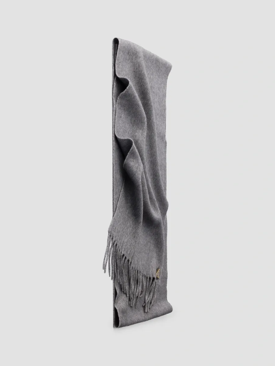 Prada Women's Silk and Cashmere Scarf - Dark Grey | Thumbnail 2