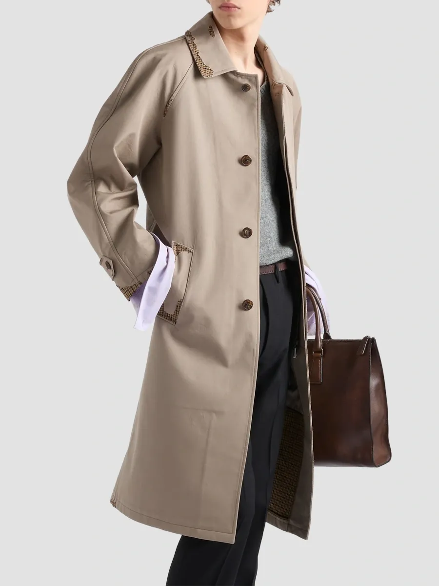 Prada Men's Bonded Devoré Cotton Coat | Thumbnail 3 Prada Men's Bonded Devoré Cotton Coat | Thumbnail 3