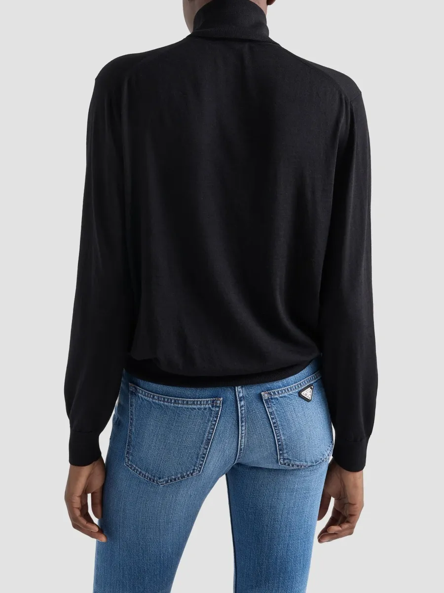 Prada Women's Wool Turtleneck Sweater | Thumbnail 4 Prada Women's Wool Turtleneck Sweater | Thumbnail 4