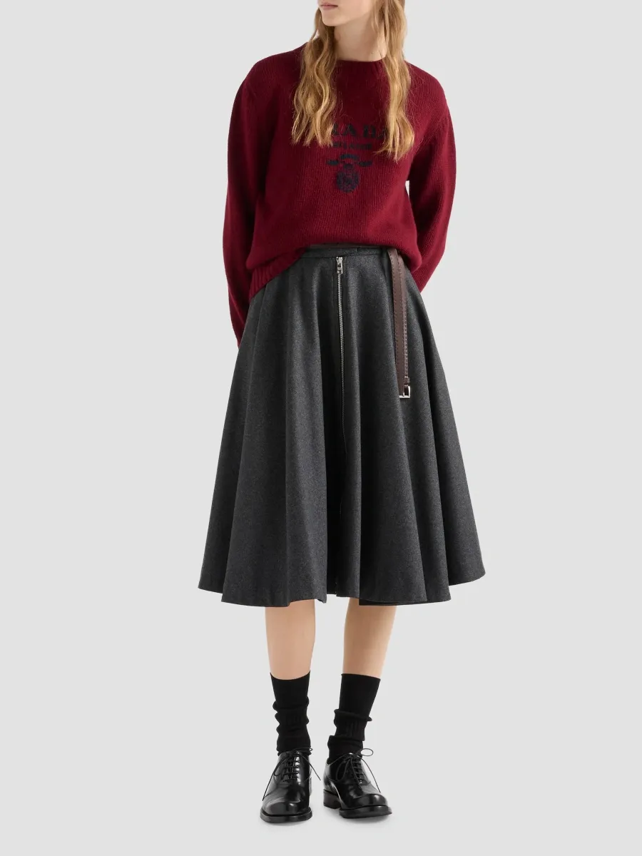 Prada Women's Cashmere and Wool Crew-Neck Sweater | Thumbnail 2