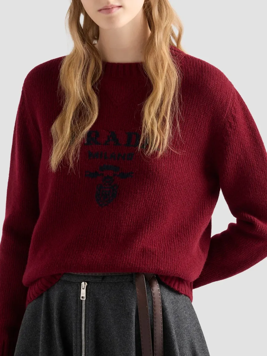 Prada Women's Cashmere and Wool Crew-Neck Sweater | Thumbnail 3