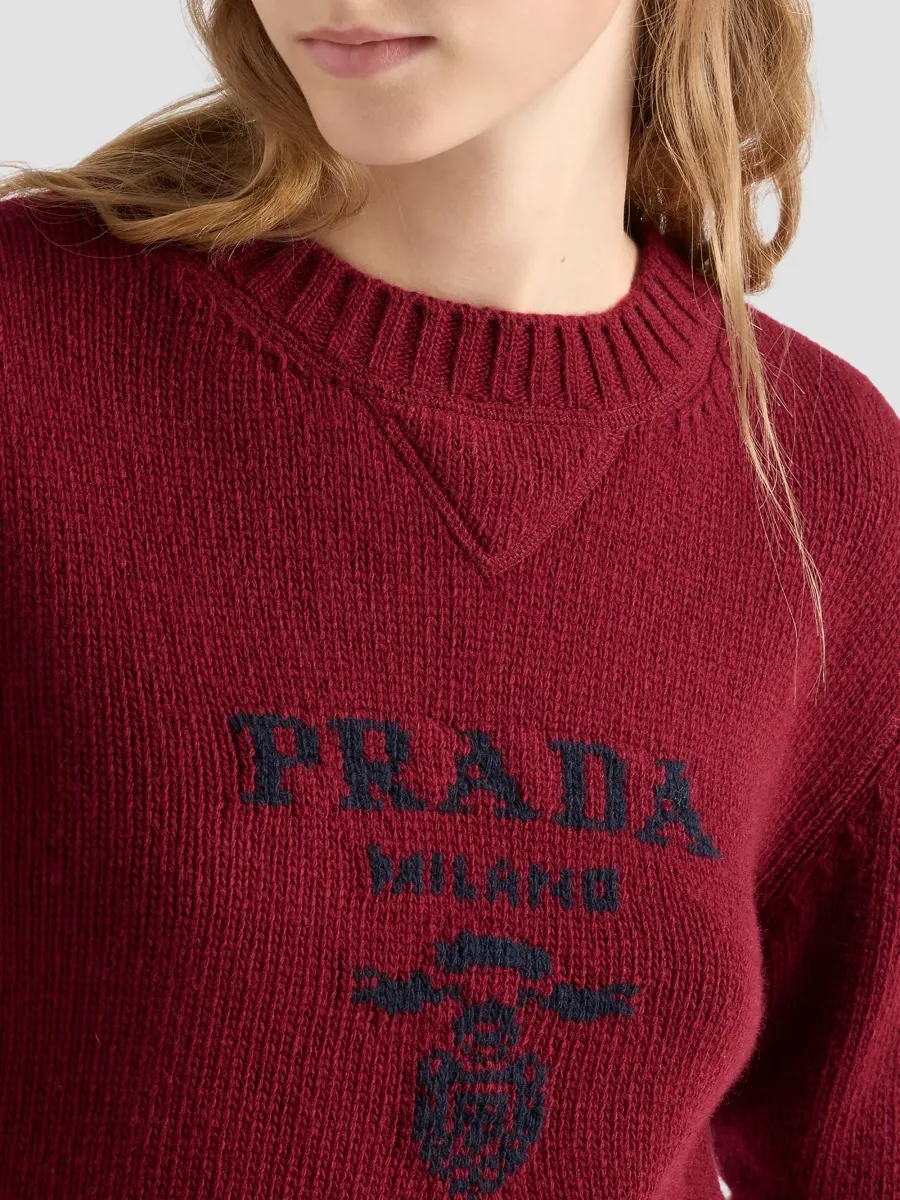 Prada Women's Cashmere and Wool Crew-Neck Sweater | Thumbnail 5