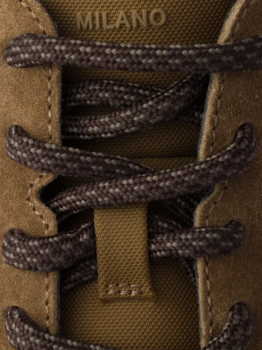 Prada Men's Prax Suede and Re-Nylon Sneakers - Brown | Thumbnail 5 Prada Men's Prax Suede and Re-Nylon Sneakers - Brown | Thumbnail 5