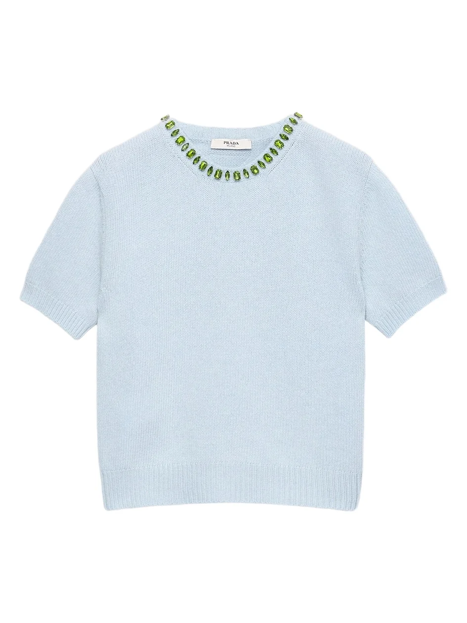 Women's Wool and Cashmere Crew-Neck Sweater