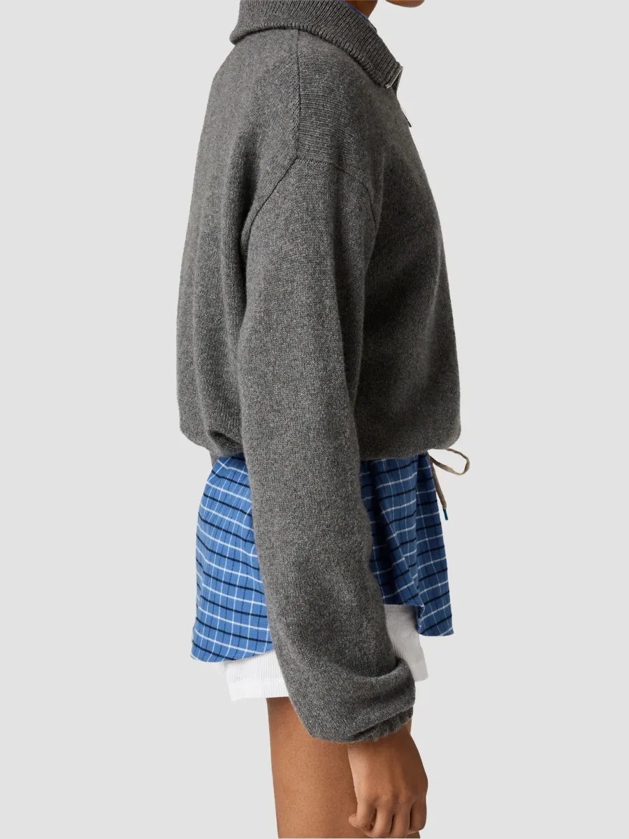Miu Miu Women's Wool and Cashmere Sweater - Grey | Thumbnail 4