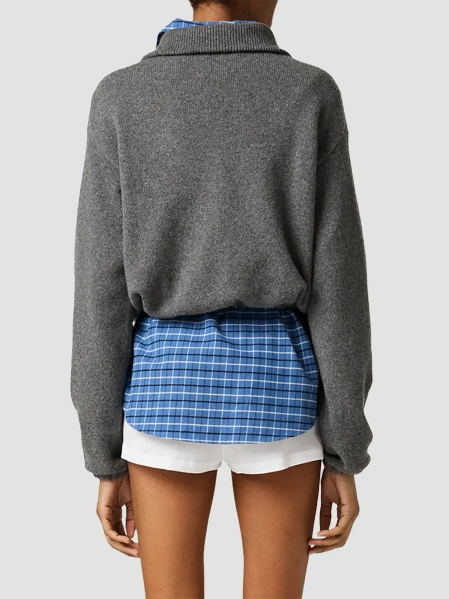 Miu Miu Women's Wool and Cashmere Sweater - Grey | Thumbnail 5
