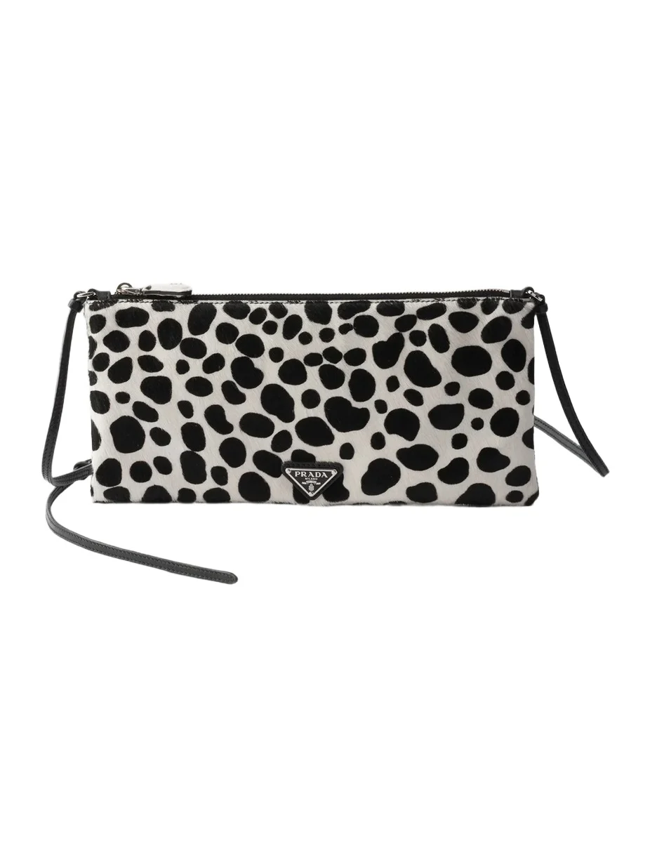 Women's Small Printed Calf Hair Leather Shoulder Bag
