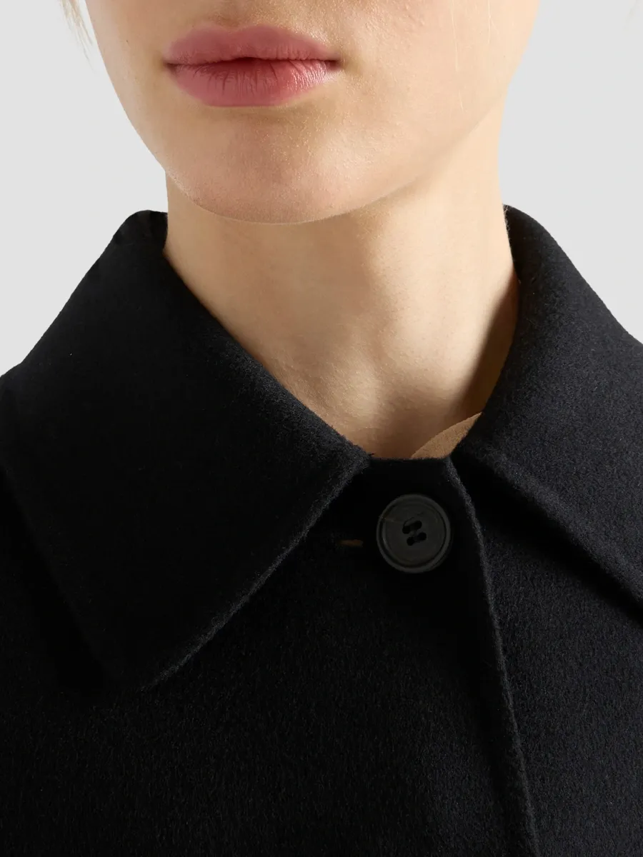 Prada Women's Single-Breasted Double Cloth Overcoat | Thumbnail 5 Prada Women's Single-Breasted Double Cloth Overcoat | Thumbnail 5