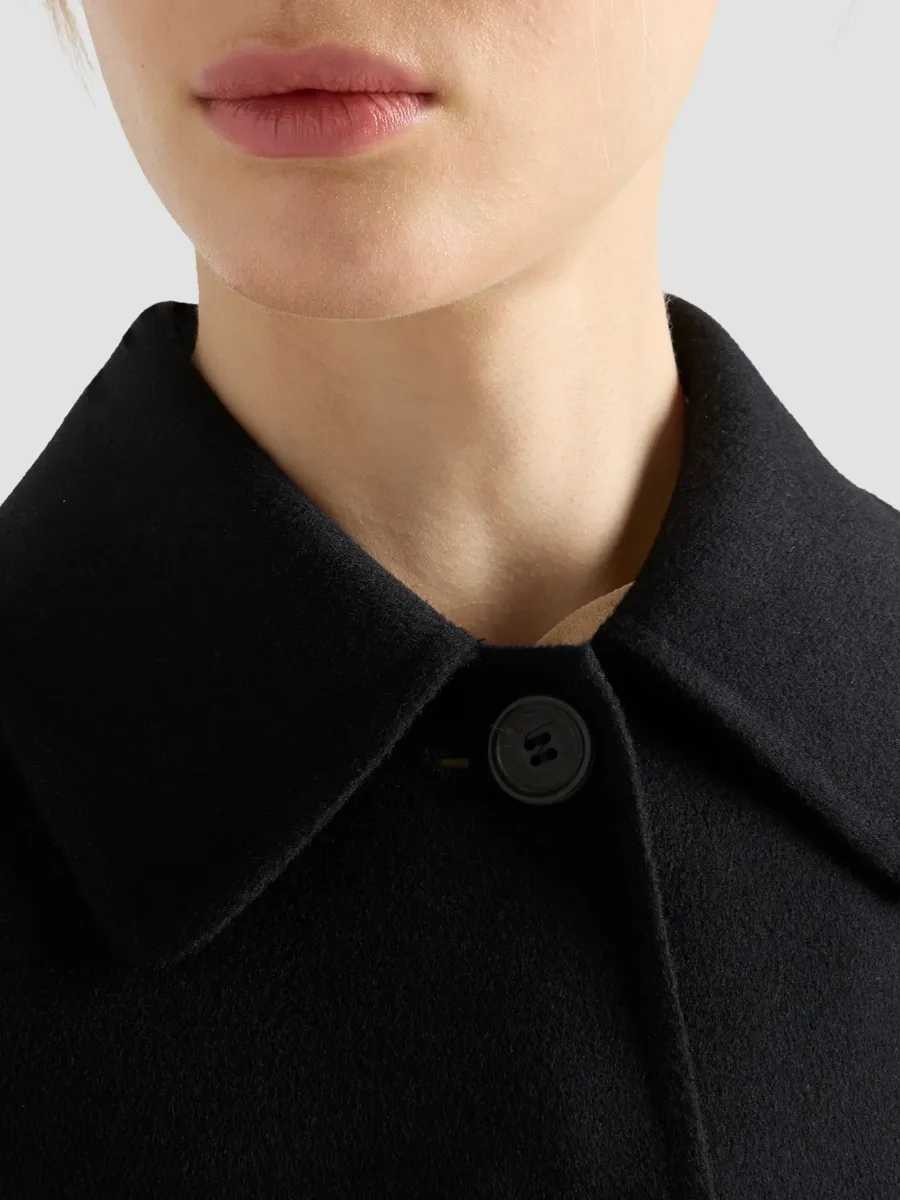 Prada Women's Single-Breasted Double Cloth Overcoat | Thumbnail 7 Prada Women's Single-Breasted Double Cloth Overcoat | Thumbnail 7