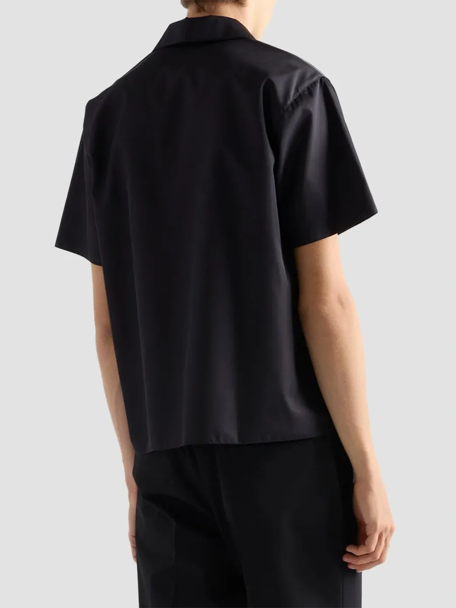 Prada Men's Short-Sleeved Re-Nylon Polo Shirt | Thumbnail 5 Prada Men's Short-Sleeved Re-Nylon Polo Shirt | Thumbnail 5