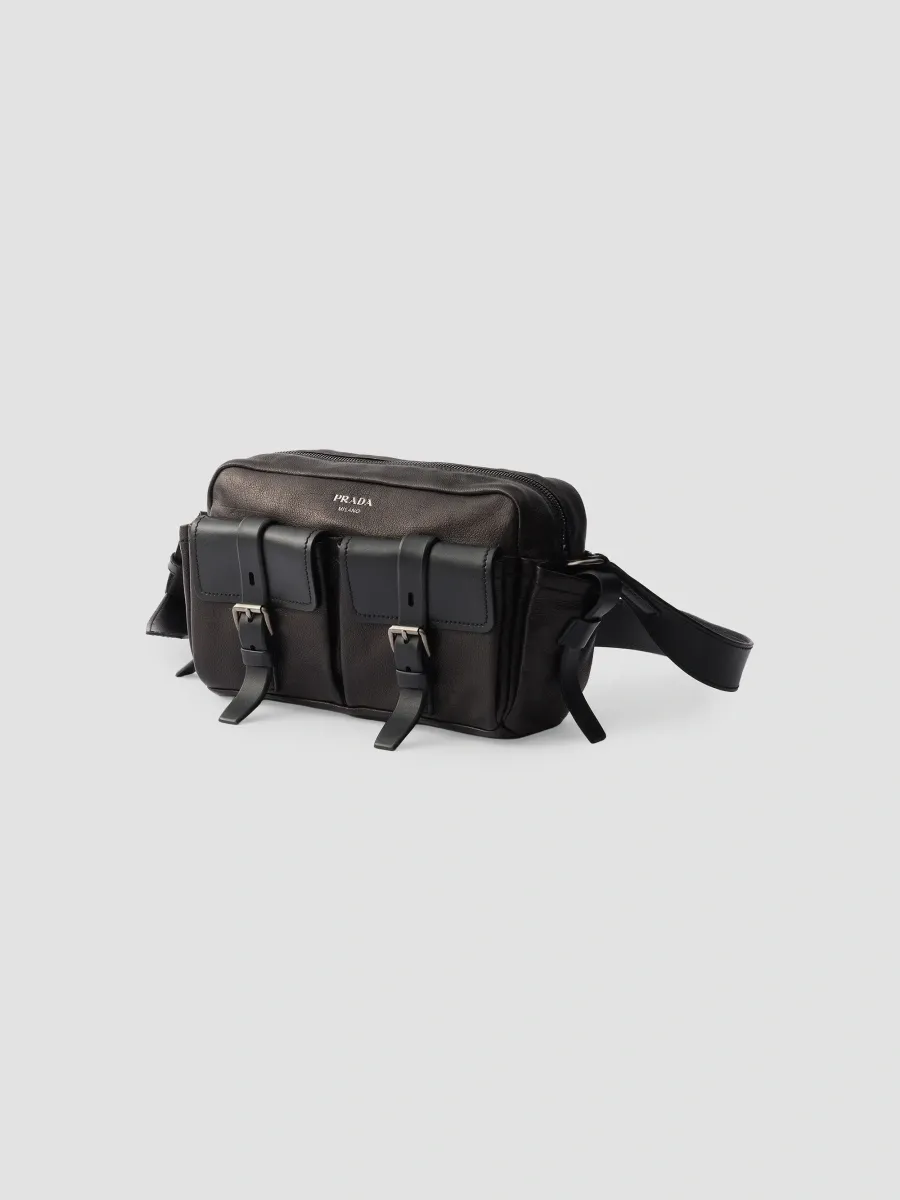 Prada Men's Route Leather Shoulder Bag | Thumbnail 4