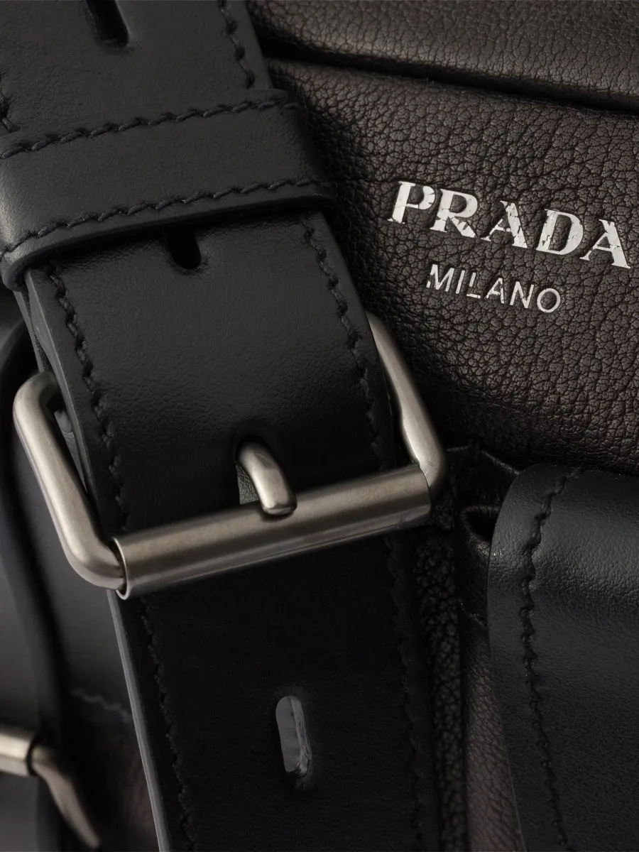 Prada Men's Route Leather Shoulder Bag | Thumbnail 8