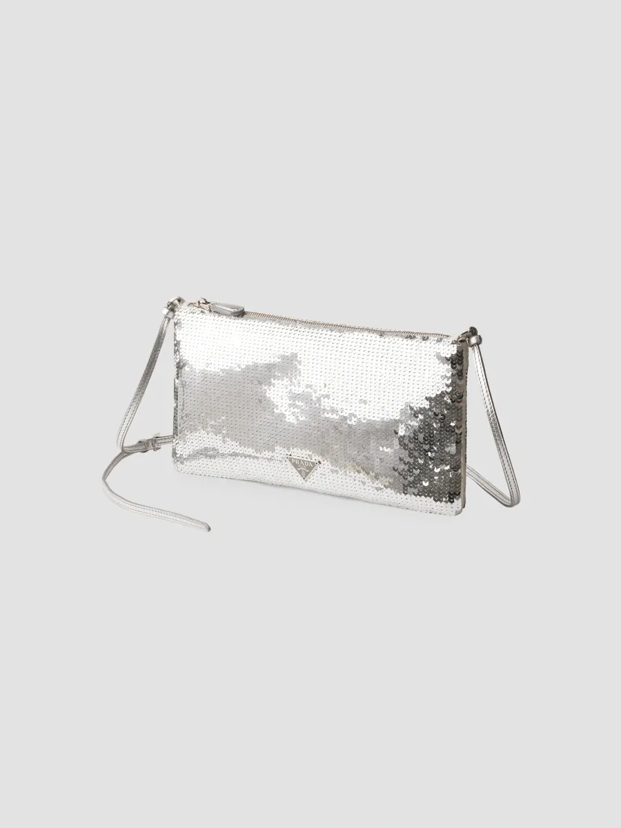Prada Women's Small Satin and Sequin Shoulder Bag | Thumbnail 2 Prada Women's Small Satin and Sequin Shoulder Bag | Thumbnail 2