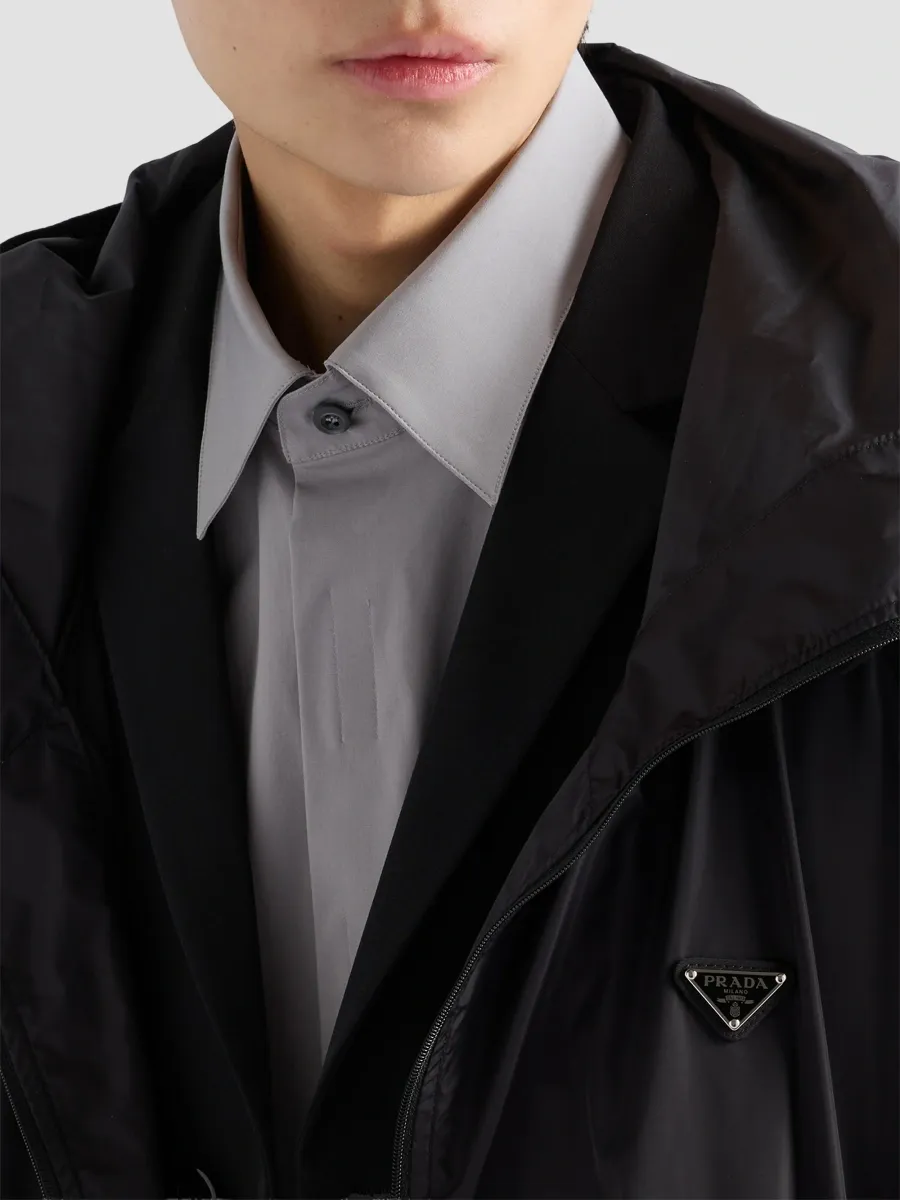 Prada Men's Short-Sleeved Stretch Cotton Shirt | Thumbnail 5