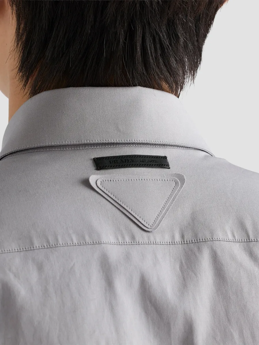 Prada Men's Short-Sleeved Stretch Cotton Shirt | Thumbnail 6