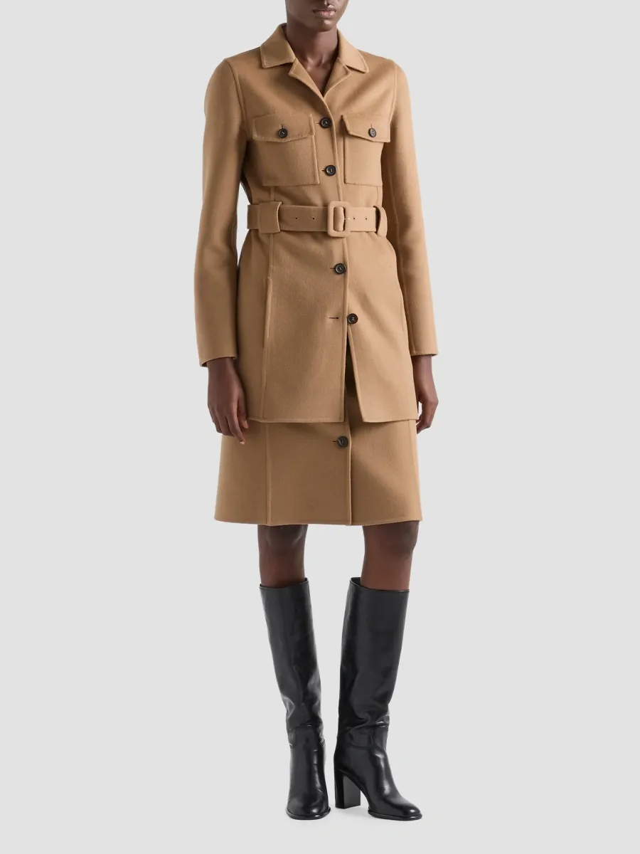 Prada Women's Single-Breasted Double Cloth Caban Jacket | Thumbnail 2 Prada Women's Single-Breasted Double Cloth Caban Jacket | Thumbnail 2