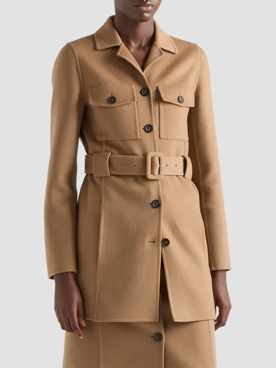 Prada Women's Single-Breasted Double Cloth Caban Jacket | Thumbnail 3 Prada Women's Single-Breasted Double Cloth Caban Jacket | Thumbnail 3
