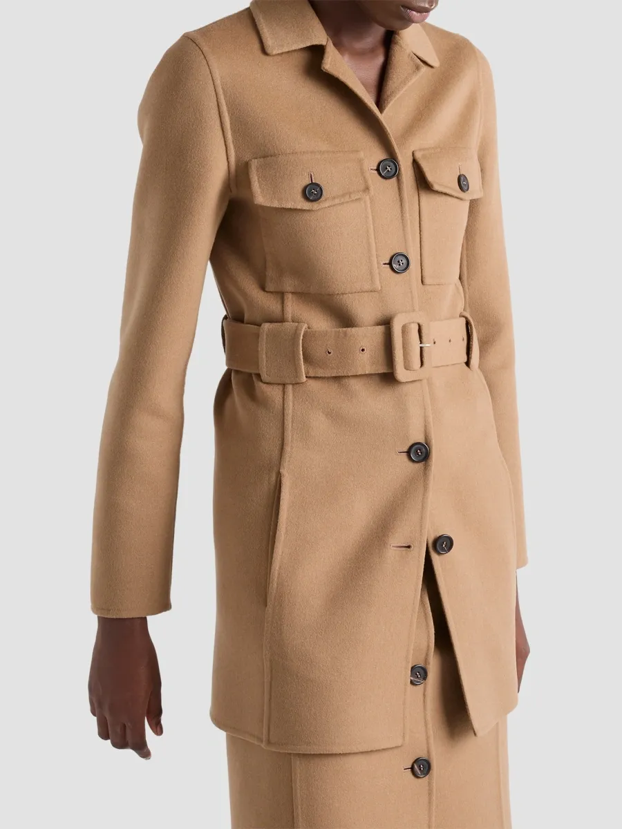 Prada Women's Single-Breasted Double Cloth Caban Jacket | Thumbnail 4 Prada Women's Single-Breasted Double Cloth Caban Jacket | Thumbnail 4