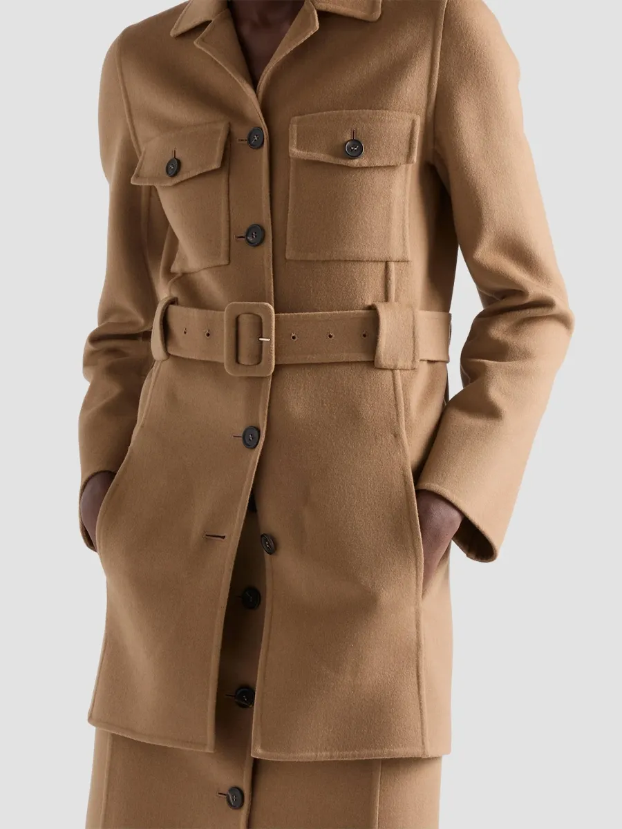 Prada Women's Single-Breasted Double Cloth Caban Jacket | Thumbnail 6 Prada Women's Single-Breasted Double Cloth Caban Jacket | Thumbnail 6