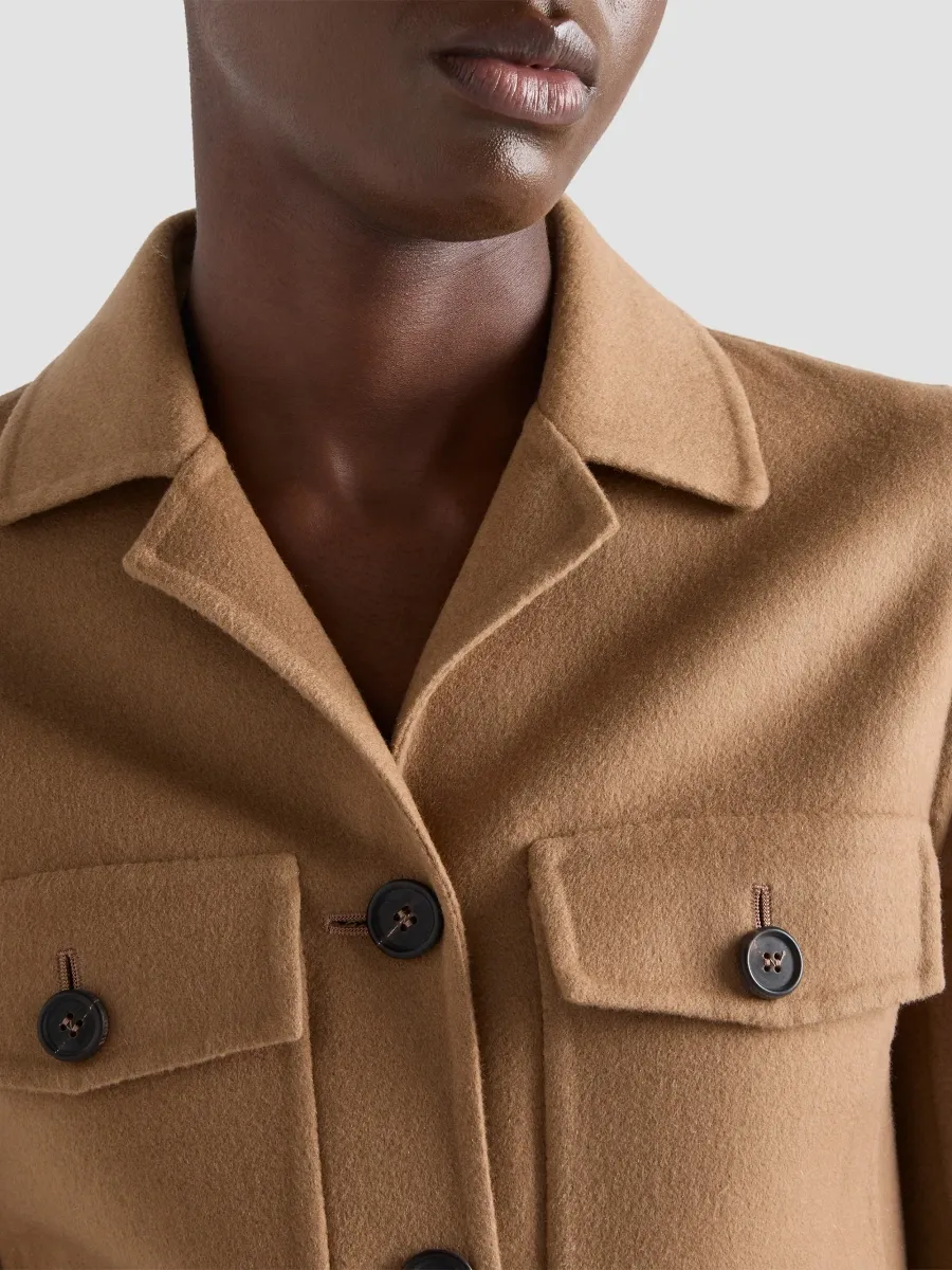 Prada Women's Single-Breasted Double Cloth Caban Jacket | Thumbnail 7 Prada Women's Single-Breasted Double Cloth Caban Jacket | Thumbnail 7