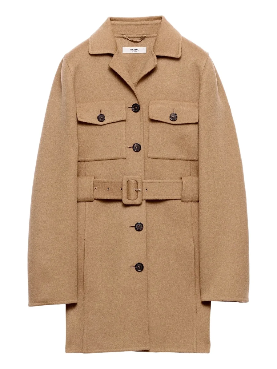 Women's Single-Breasted Double Cloth Caban Jacket