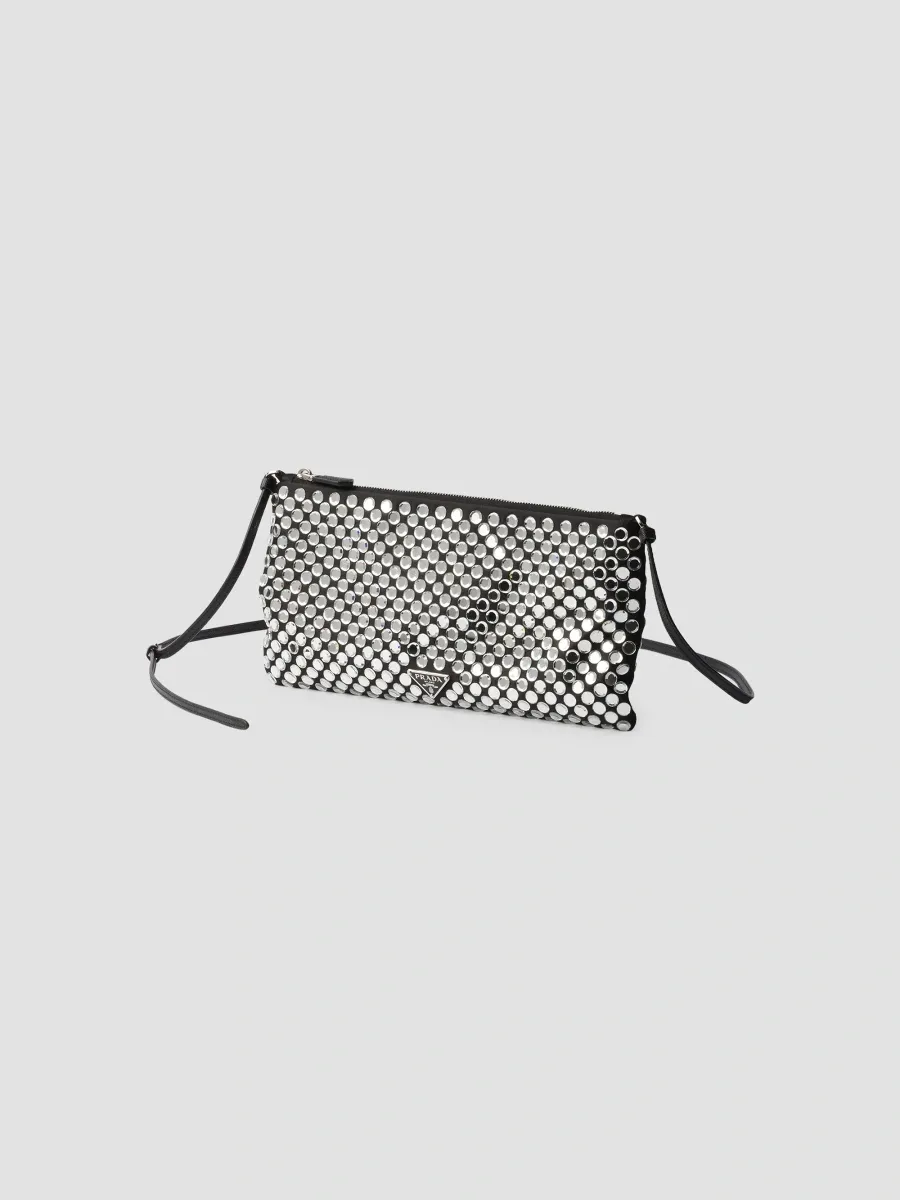 Prada Women's Small Satin and Crystal Shoulder Bag | Thumbnail 2 Prada Women's Small Satin and Crystal Shoulder Bag | Thumbnail 2
