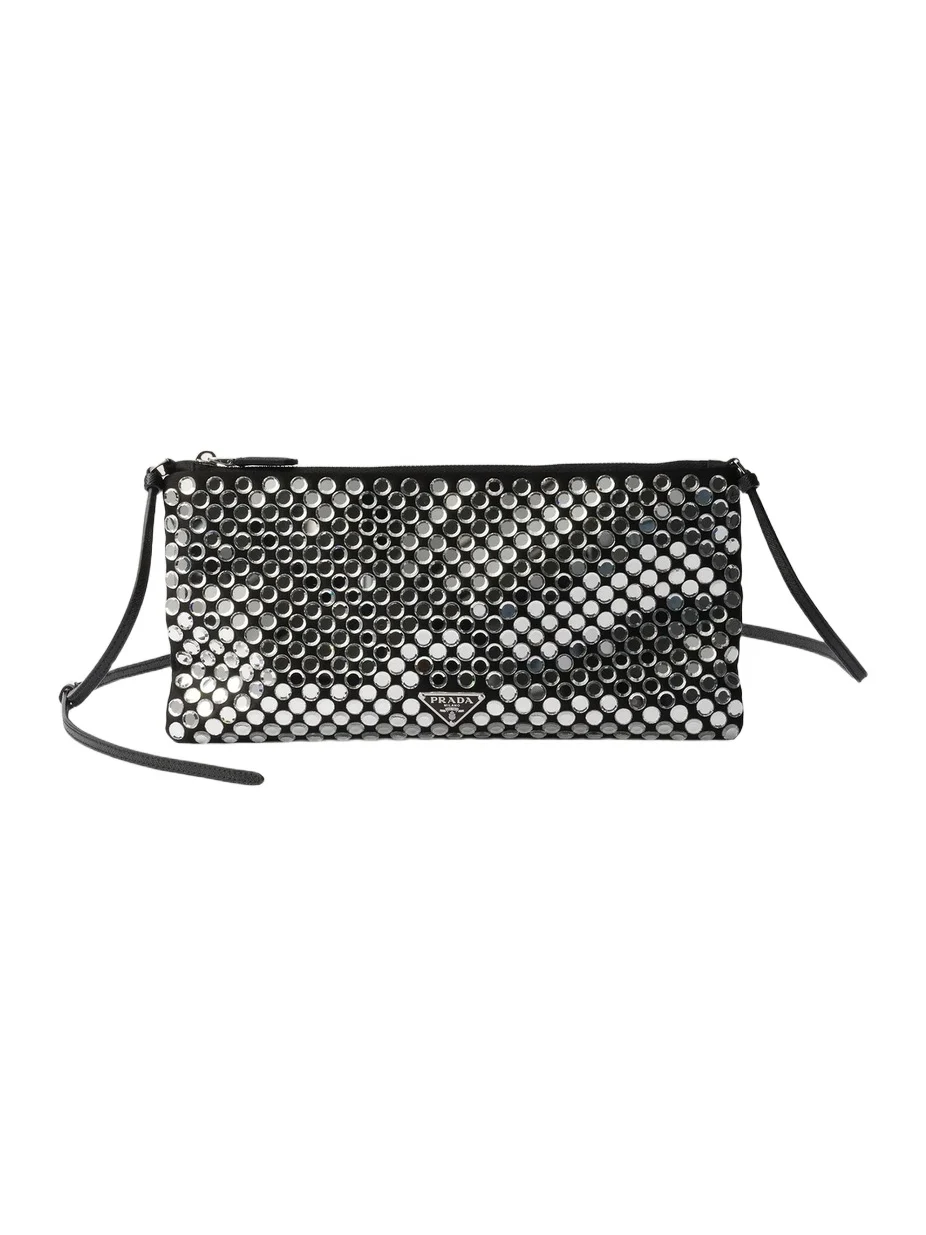 Women's Small Satin and Crystal Shoulder Bag