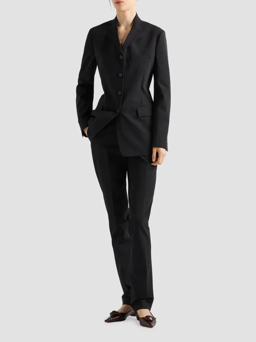 Prada Women's Single-Breasted Techno Stretch Jacket | Thumbnail 2